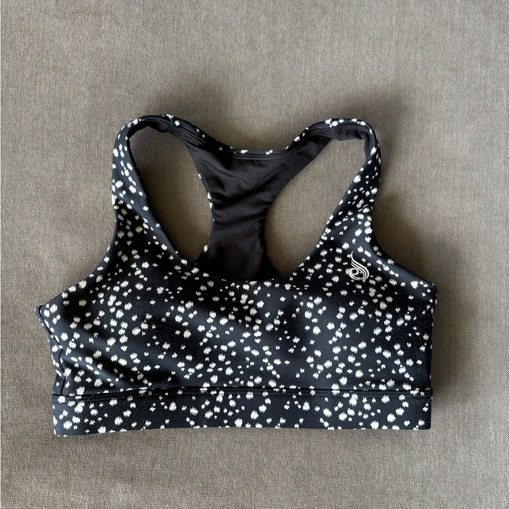 Ryderwear Black and White Racerback Sports Bra
